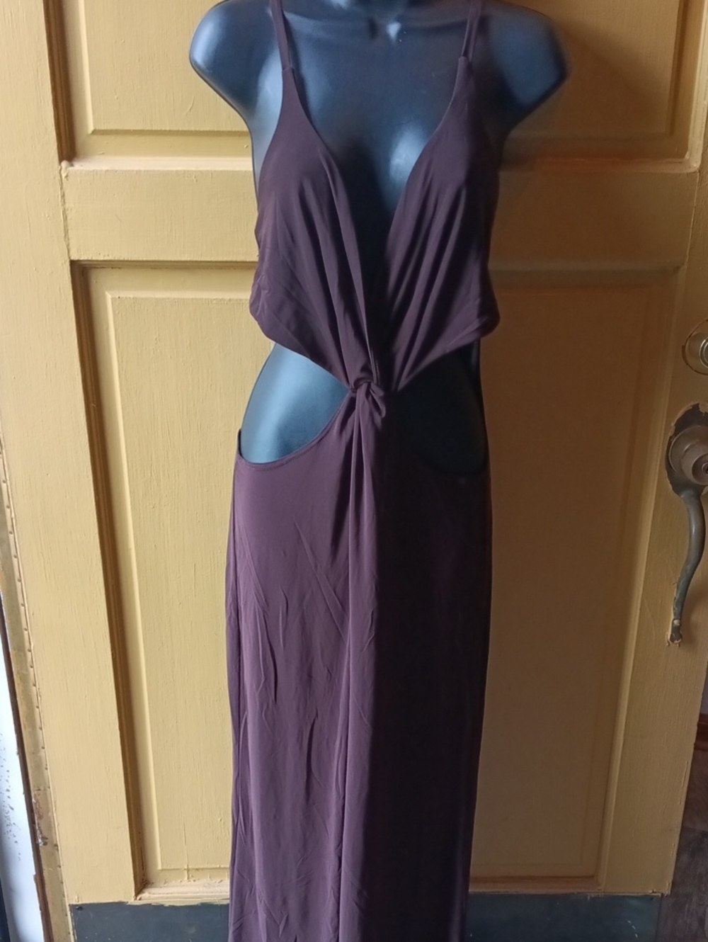 Sleeveless Twist-Front Maxi Dress
